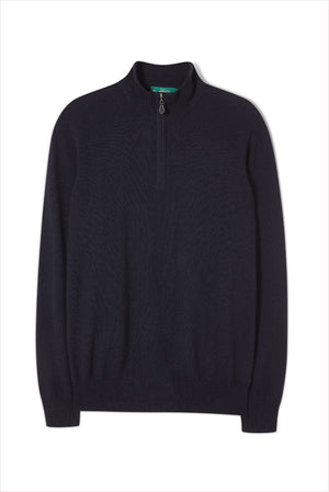 Alan Paine Hanbury Half Zip Sweater Navy