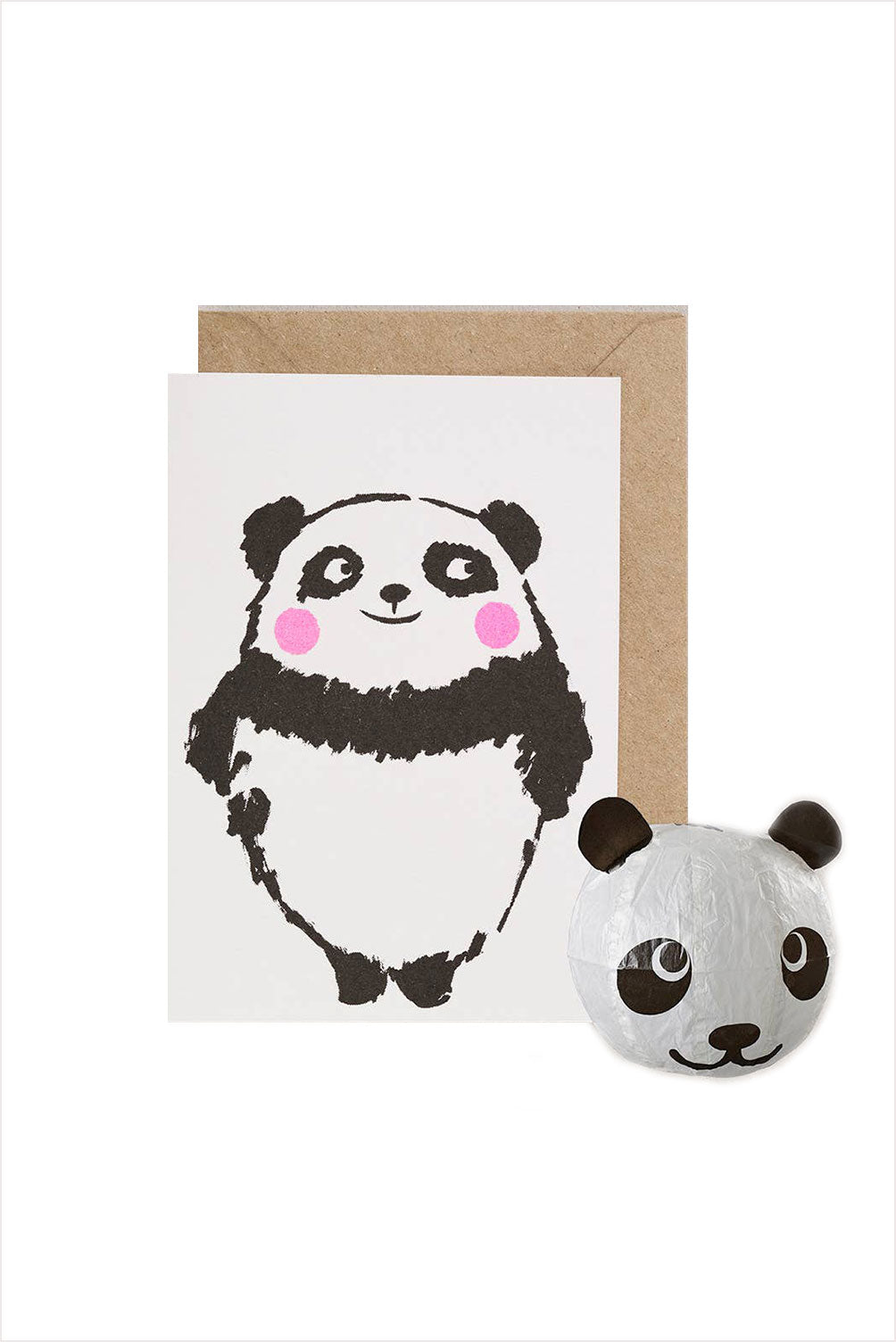 Japanese Paper Balloon Panda Card