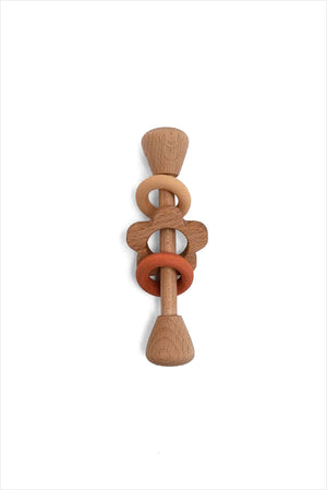 Rings and Flower Rattle Light Pink