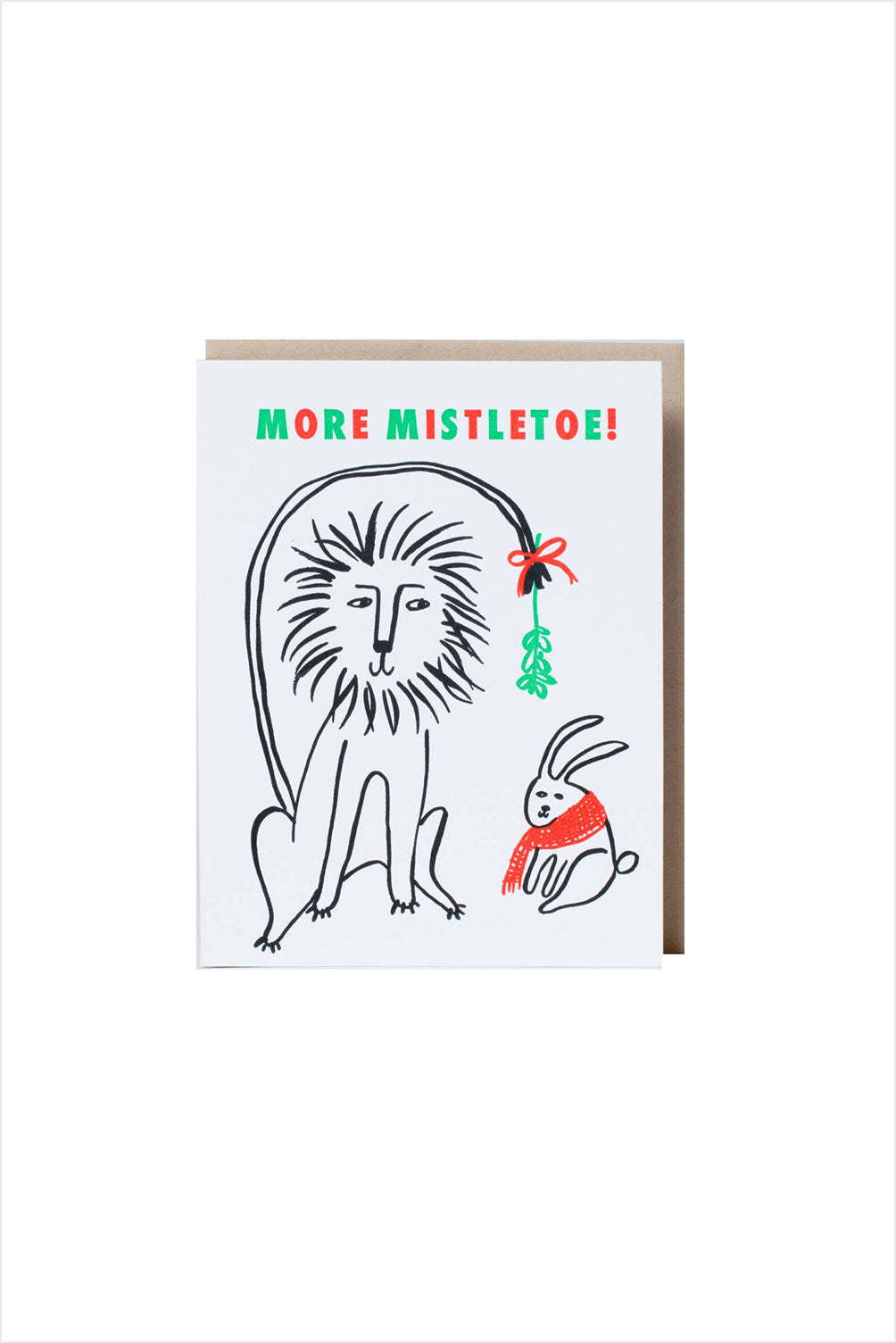 More Mistletoe Letterpress Card