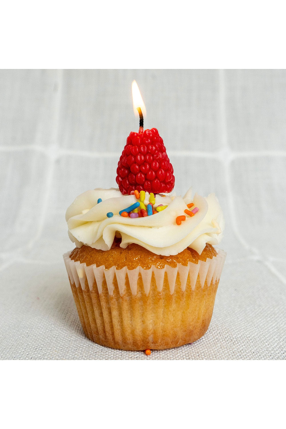 Beeswax Raspberry Birthday Candles - 10 Pack