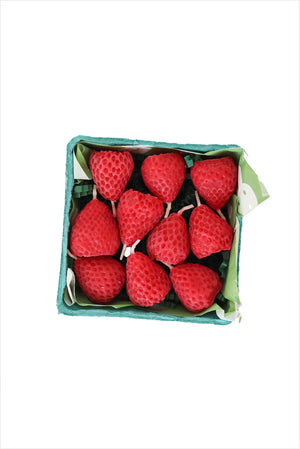 Beeswax Strawberry Birthday Candles - 10 Pack