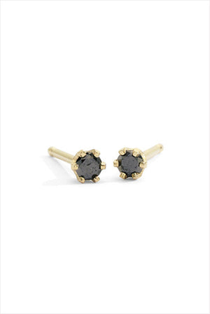 Black Diamond Stud Earrings