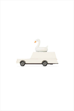 Mini White Swan Wagon