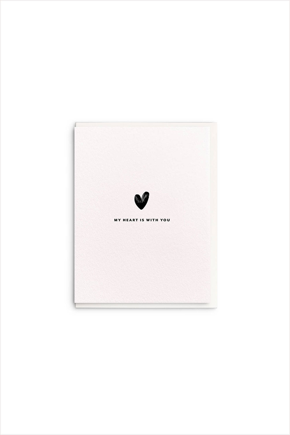My Heart Is with You Letterpress Card
