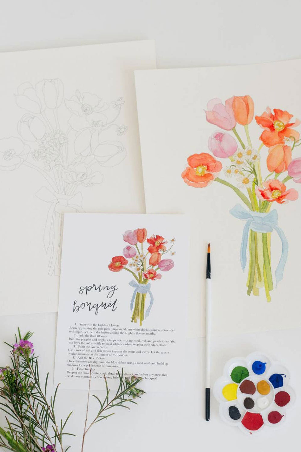 Spring Bouquet Watercolor Kit