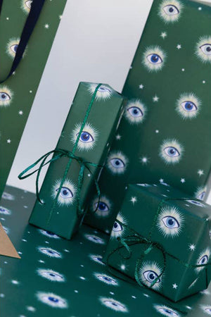 Evil Eyes Gift Wrap Sheet