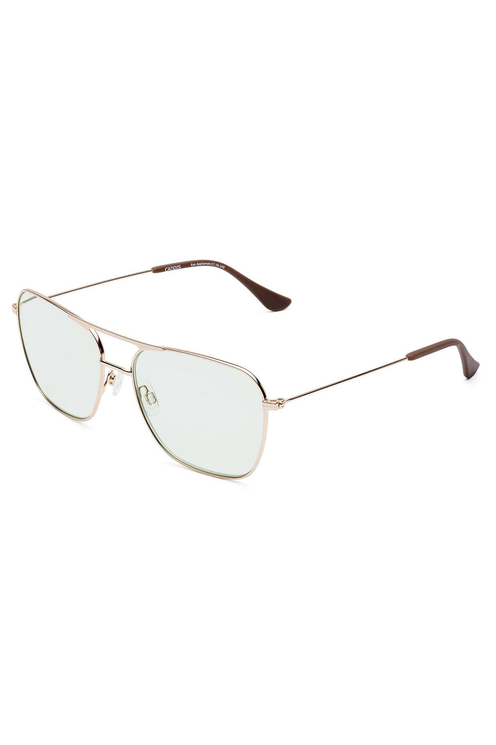 Hooper Reading Glasses Polished Gold Green