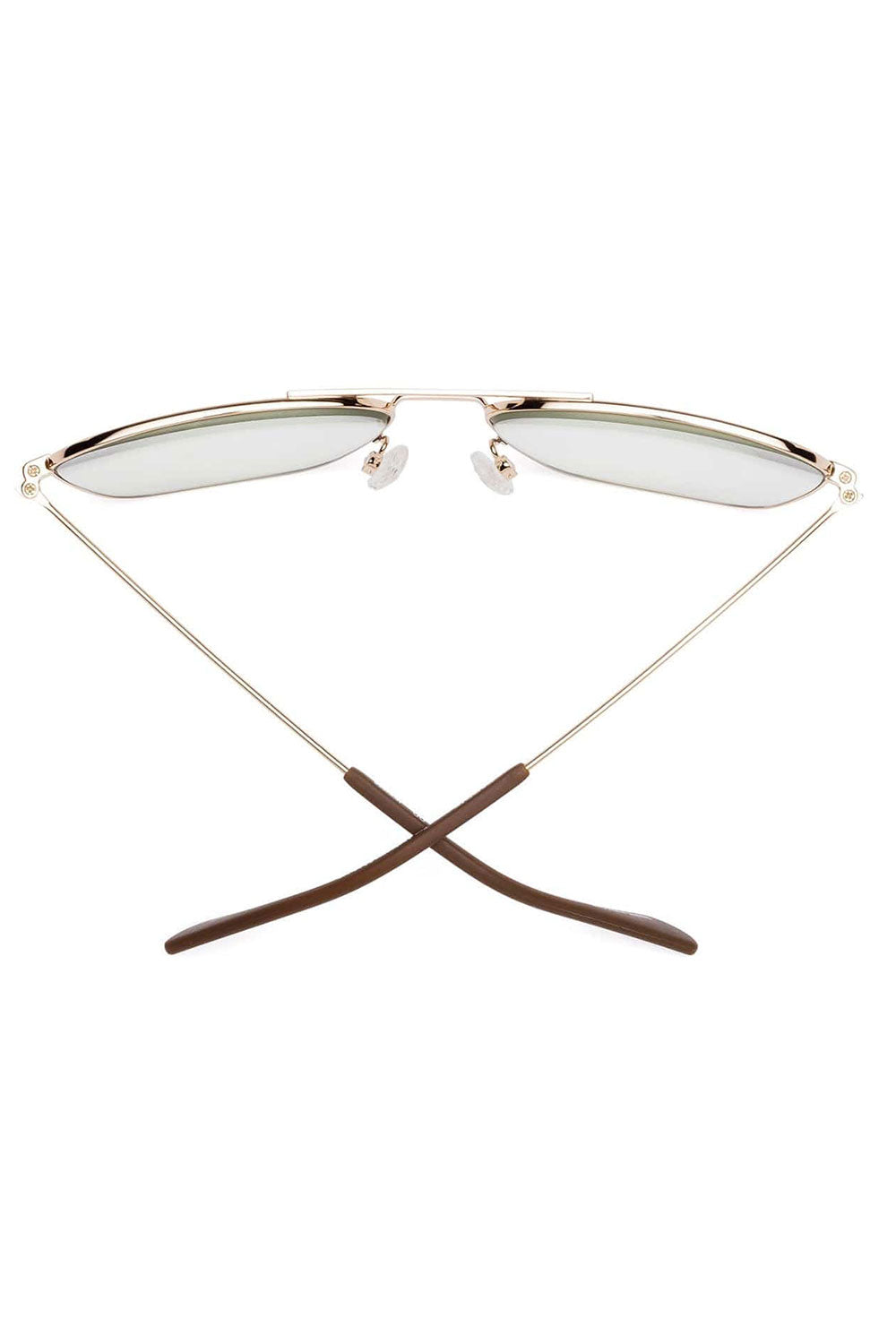 Hooper Reading Glasses Polished Gold Green