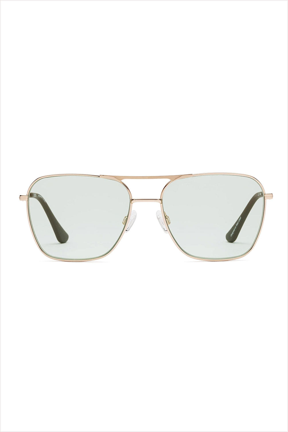 Hooper Reading Glasses Polished Gold Green