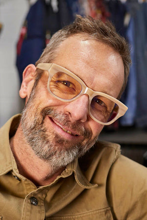 Miklos Reading Glasses Polished Bone