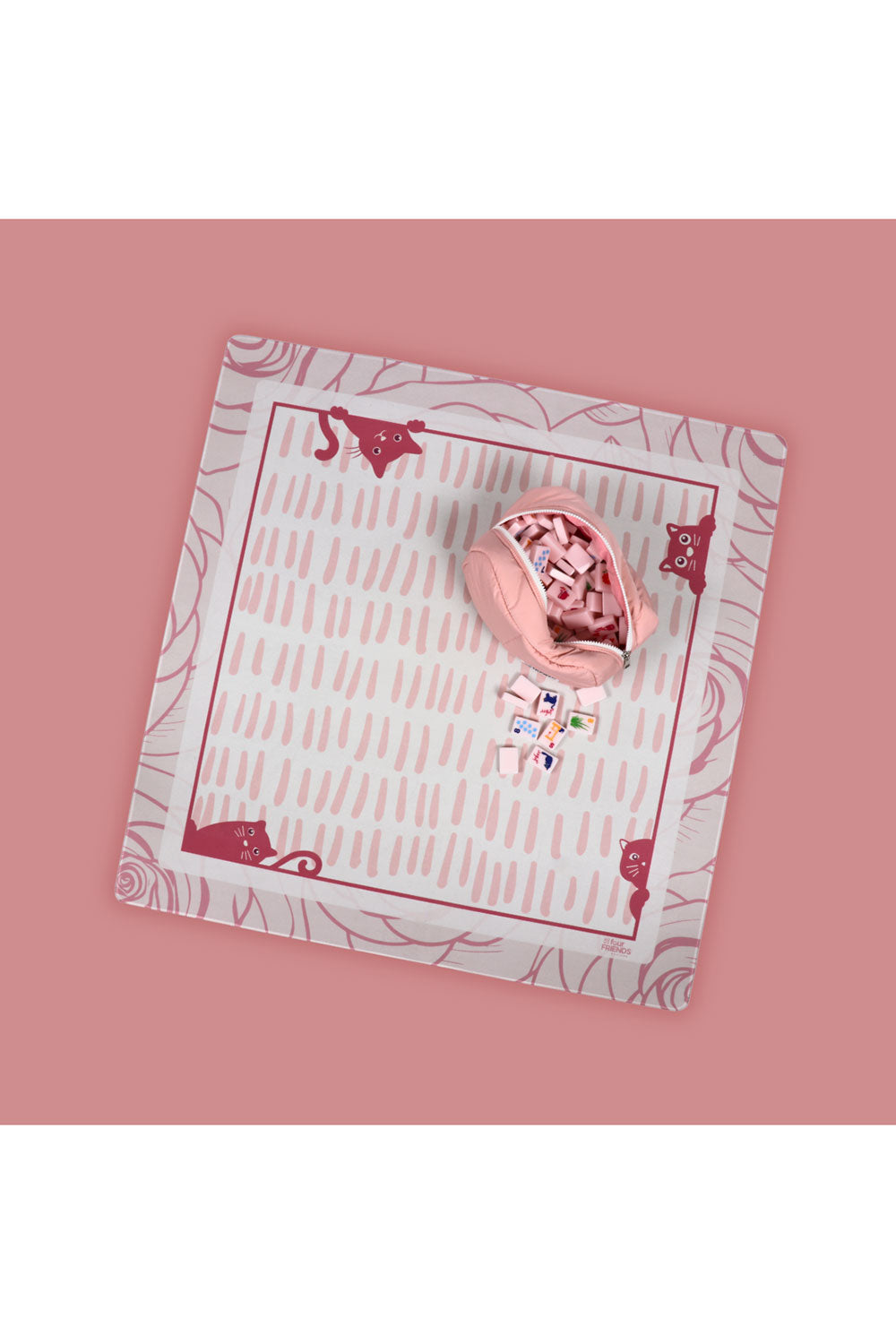 Cat Lady Rose Mahjong Tile Set