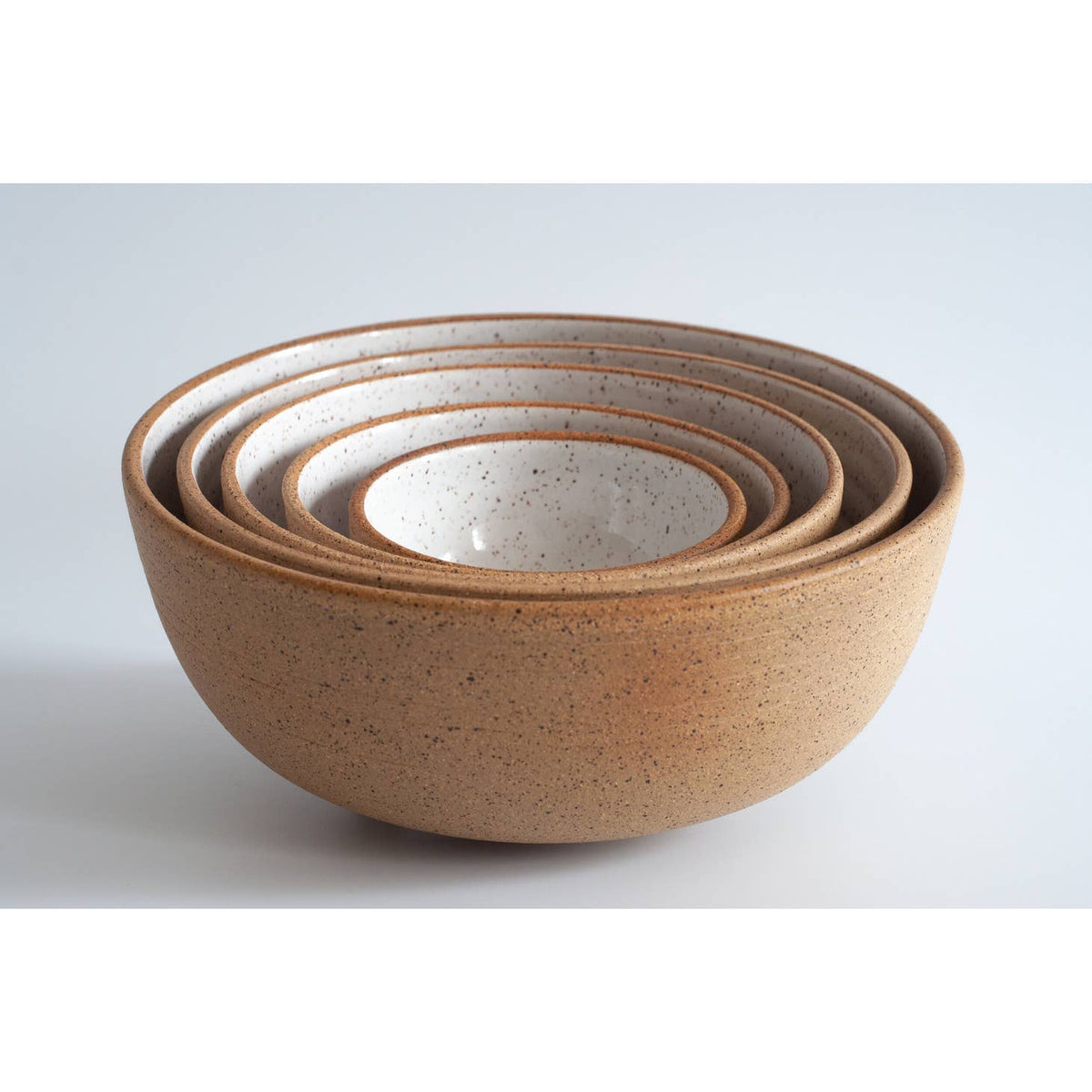 Nesting Bowls Set of Five Nude/White