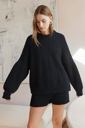 Delčia Cotton Sweater Black