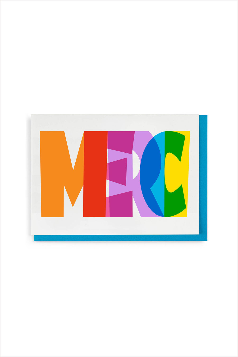 Merci Block Letter Thank You Card