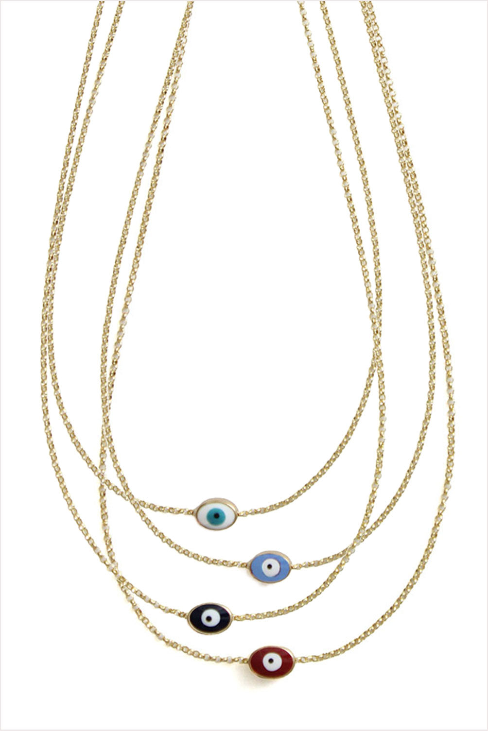 Enamel Evil Eye Necklace