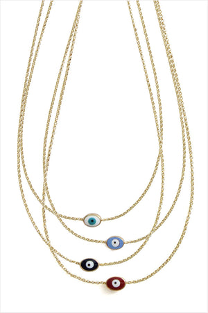 Enamel Evil Eye Necklace
