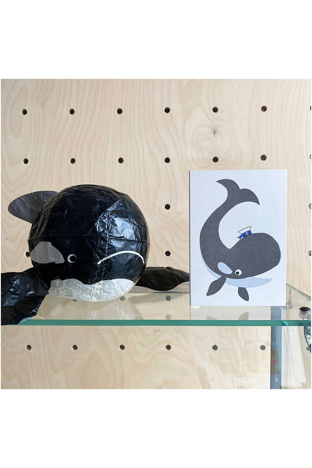 Japanese Paper Balloon Whale Card