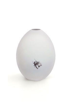 Nymphenburg Goose Egg White Bisque Insect 10cm