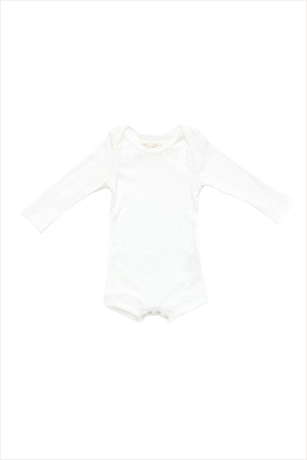 Long Sleeve Crawler w/ Snaps white