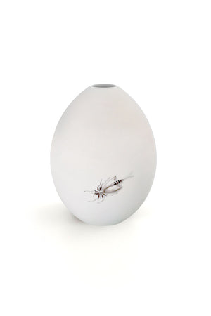 Nymphenburg Goose Egg White Bisque Insect 10cm