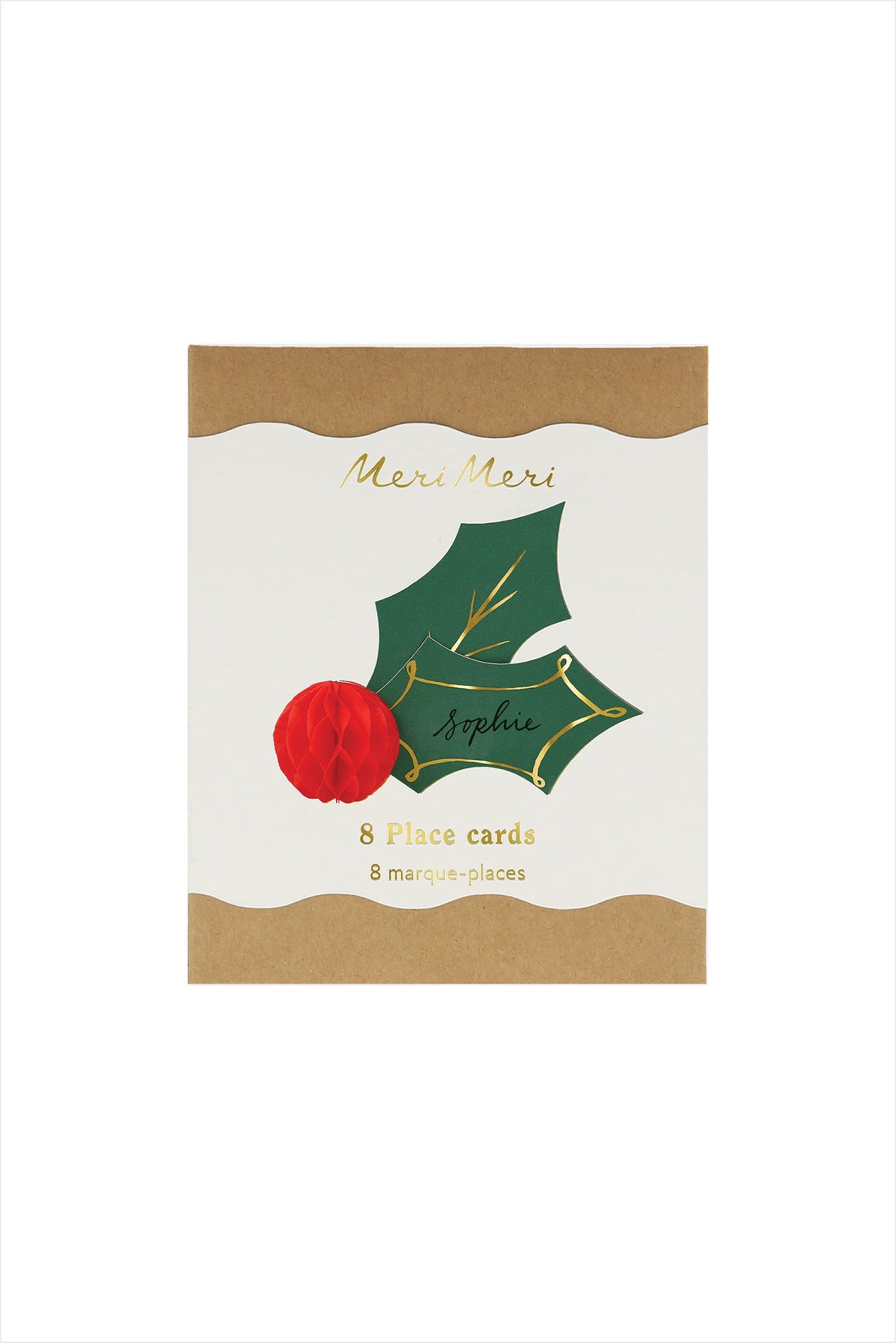 Holly Honeycomb Place Cards