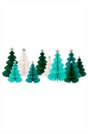 Green Forest Honeycomb Decorations