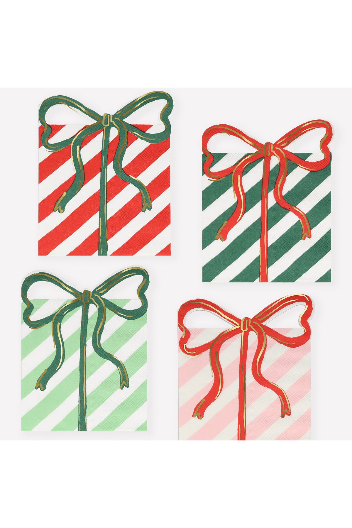 Present With Bow Napkins