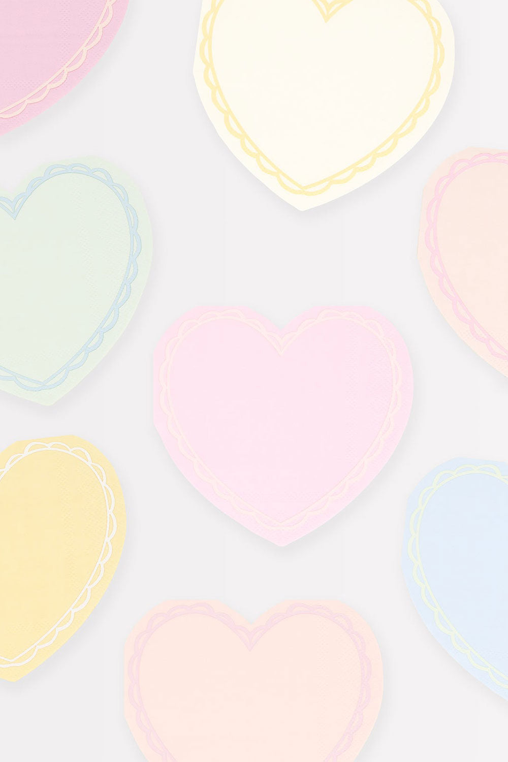 Pastel Heart Small Napkins