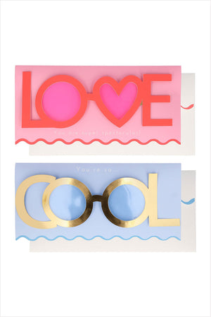 Valentine's Glasses Cards