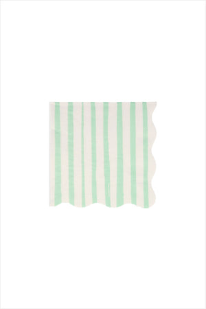 Mint Stripe Small Napkins