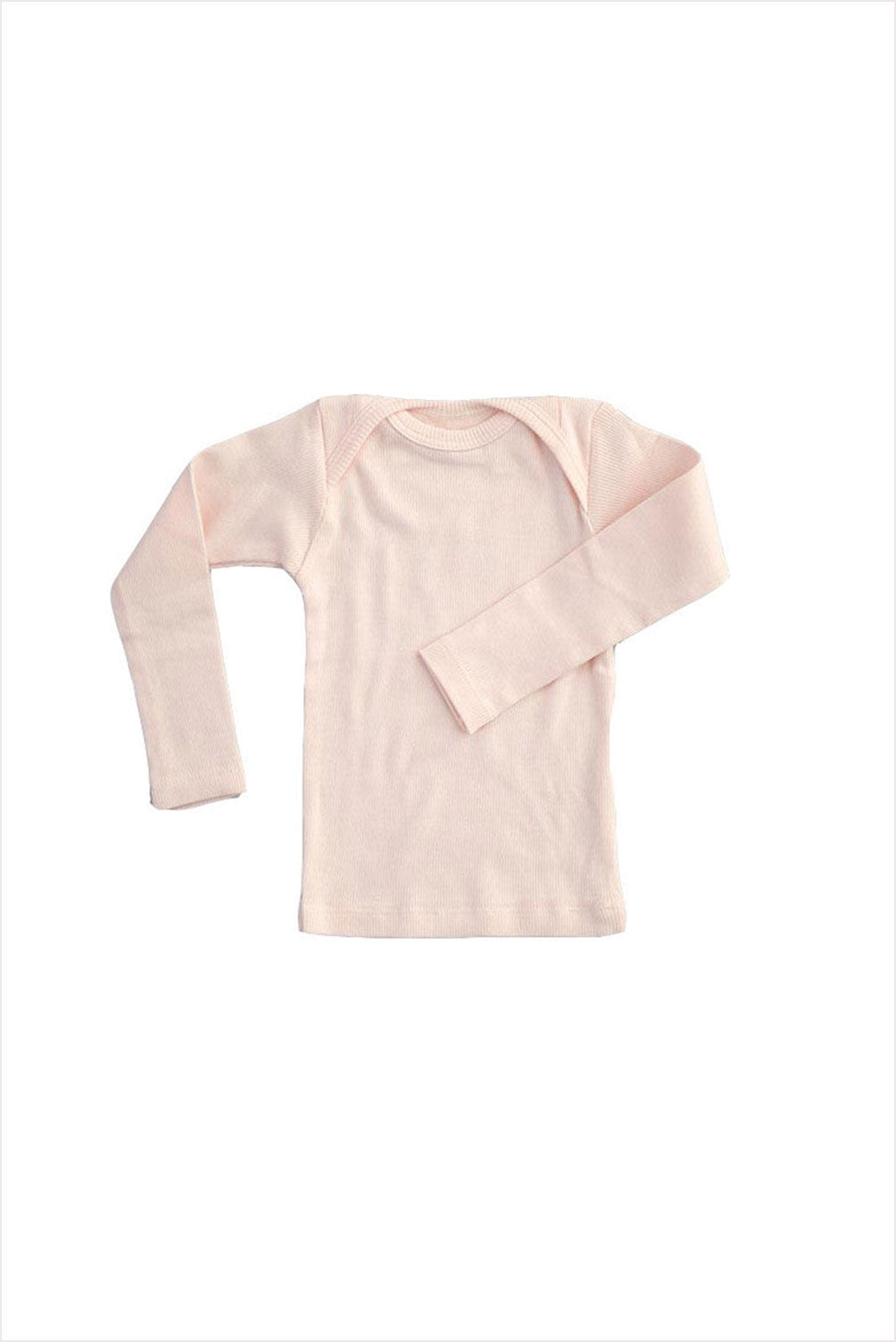 Rib Lap Shoulder Tee Long Sleeve Blossom