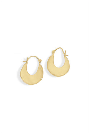 Leonore Small Disc Hoop Earrings