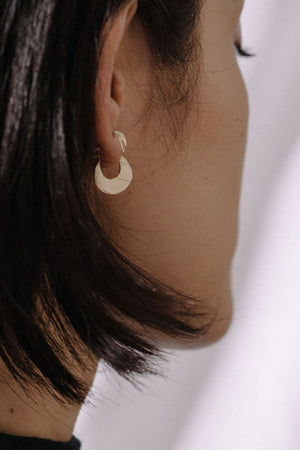 Leonore Small Disc Hoop Earrings