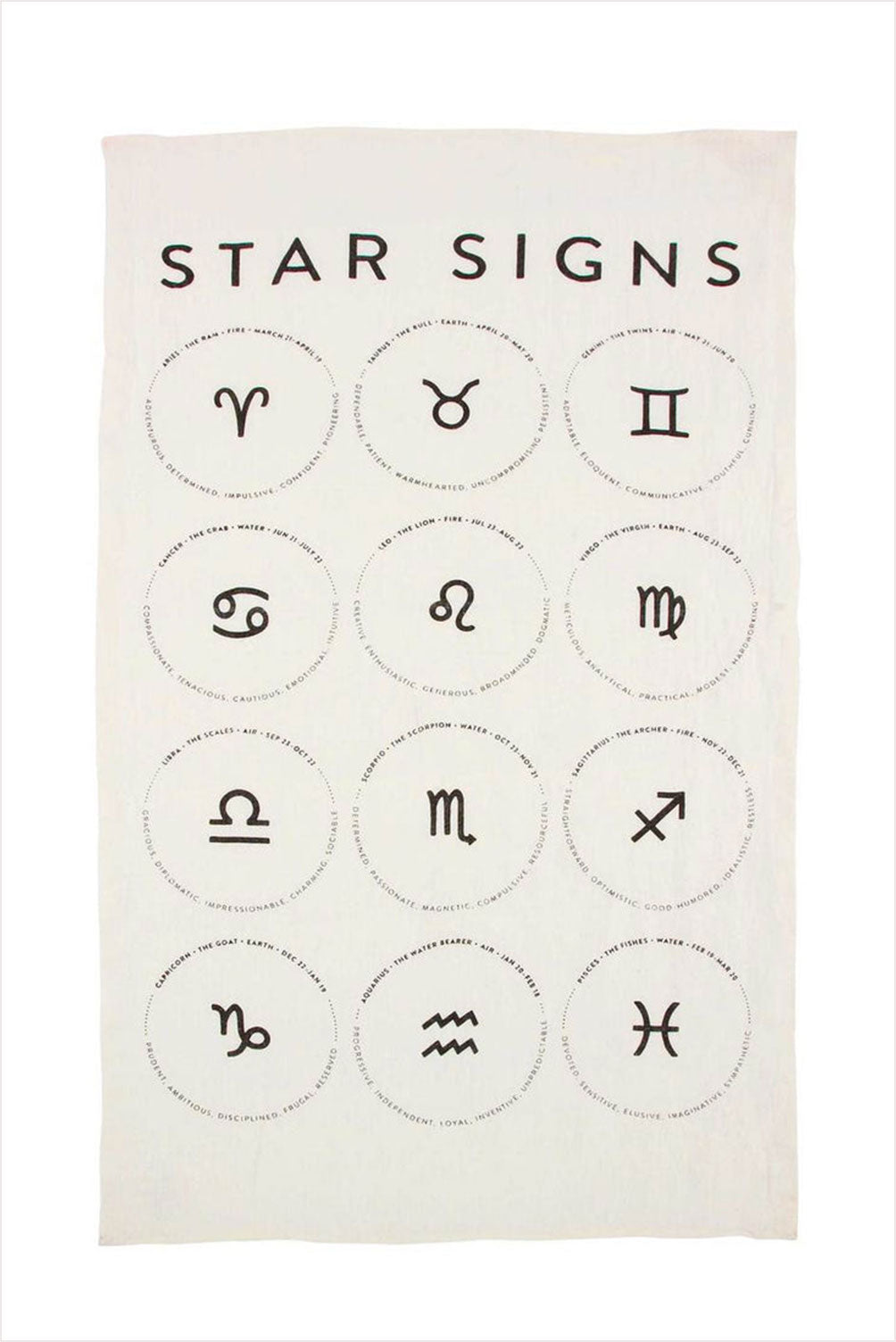 Star Signs Tea Towel