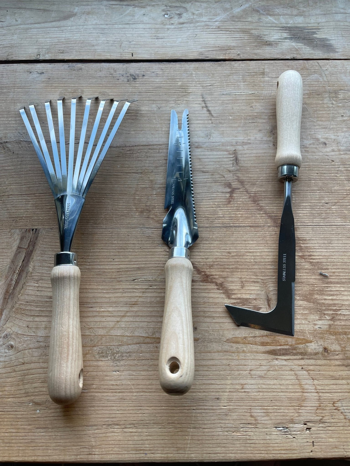 Garden Tool Set with Leather Garden Bag