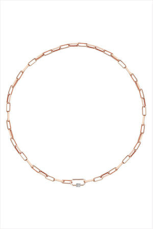 Rectangle Chain Lock Necklace