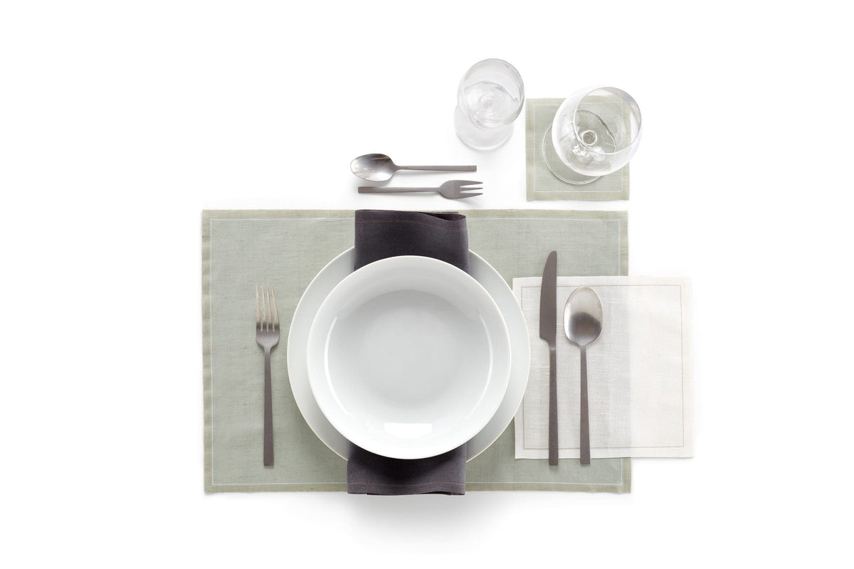 Linen Cocktail Napkin Water Green