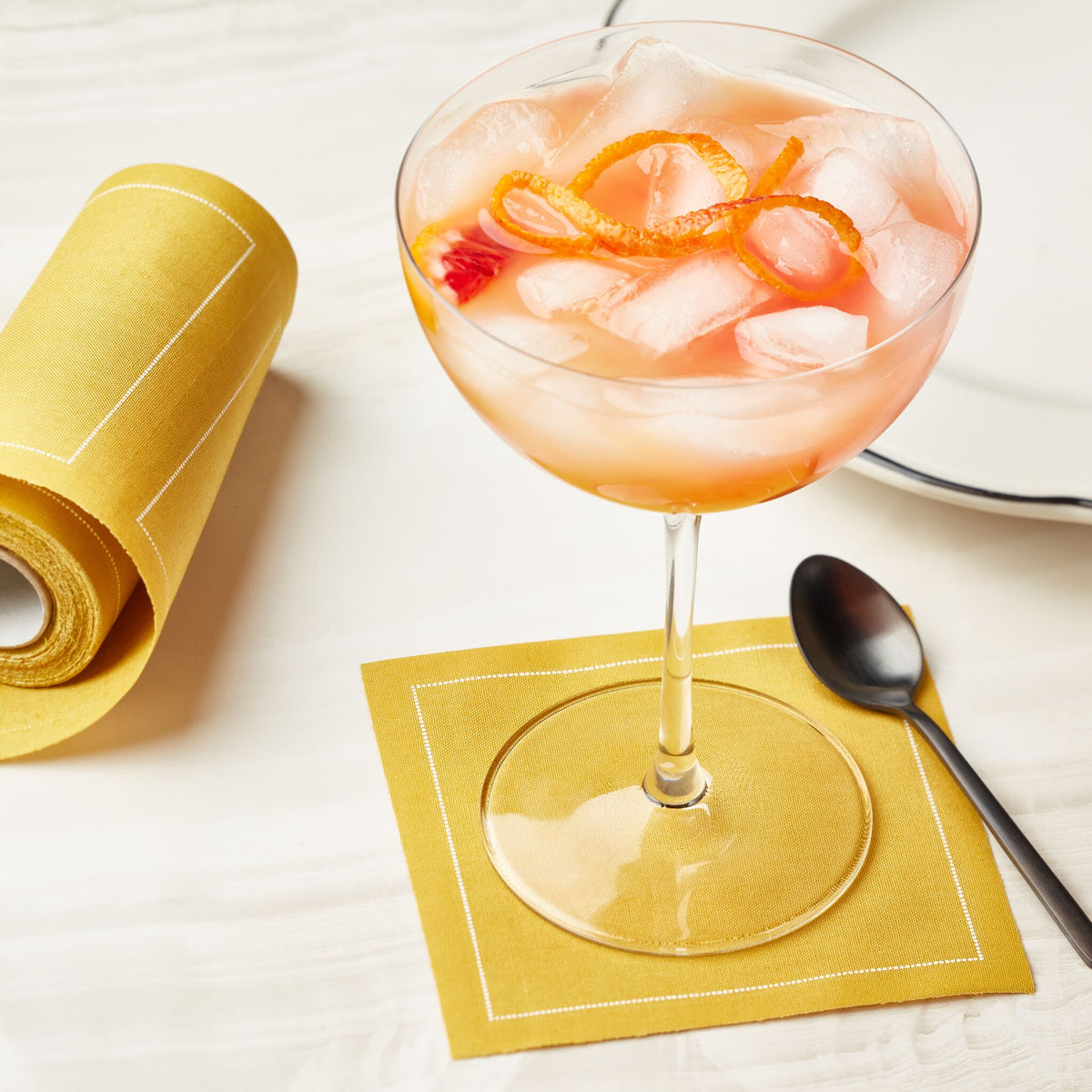 Cotton Cocktail Napkin Curry