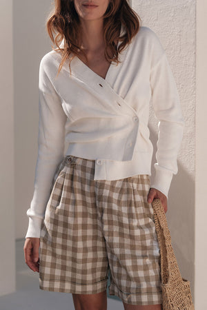 CISSA The Wrap Cardigan White