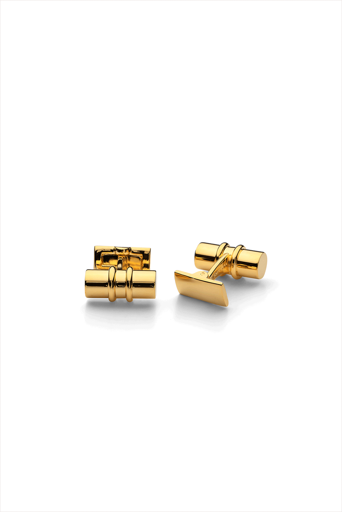 Black Tie Gold Bar Cuff Link