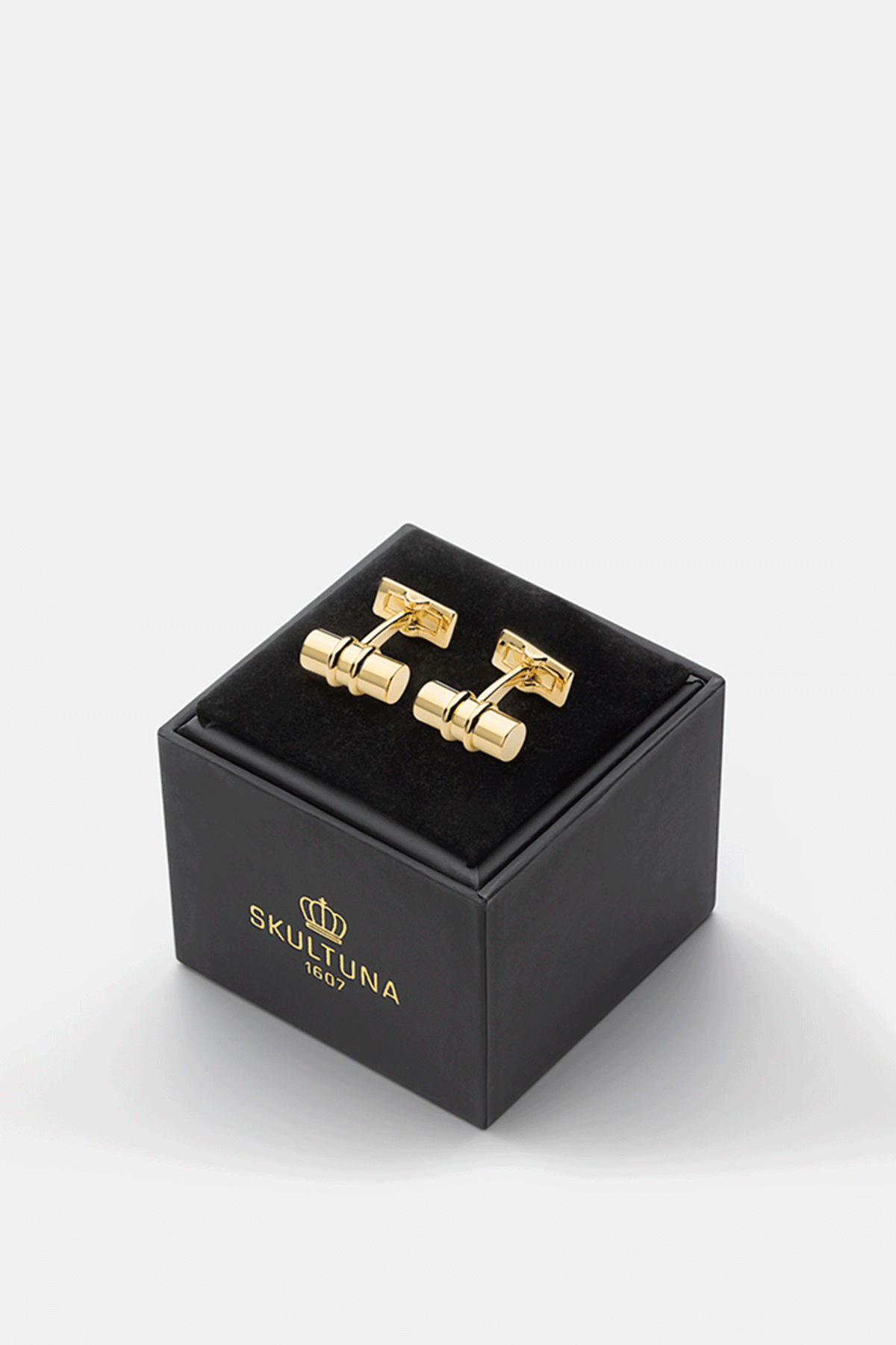 Black Tie Gold Bar Cuff Link