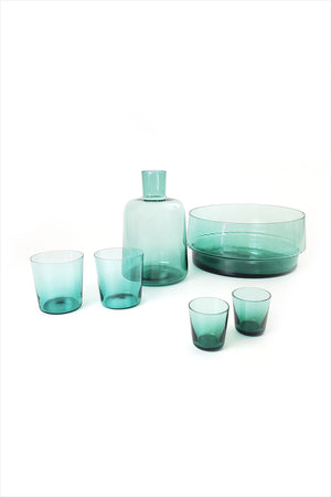 MUN Glassware Bowl Plisse Green