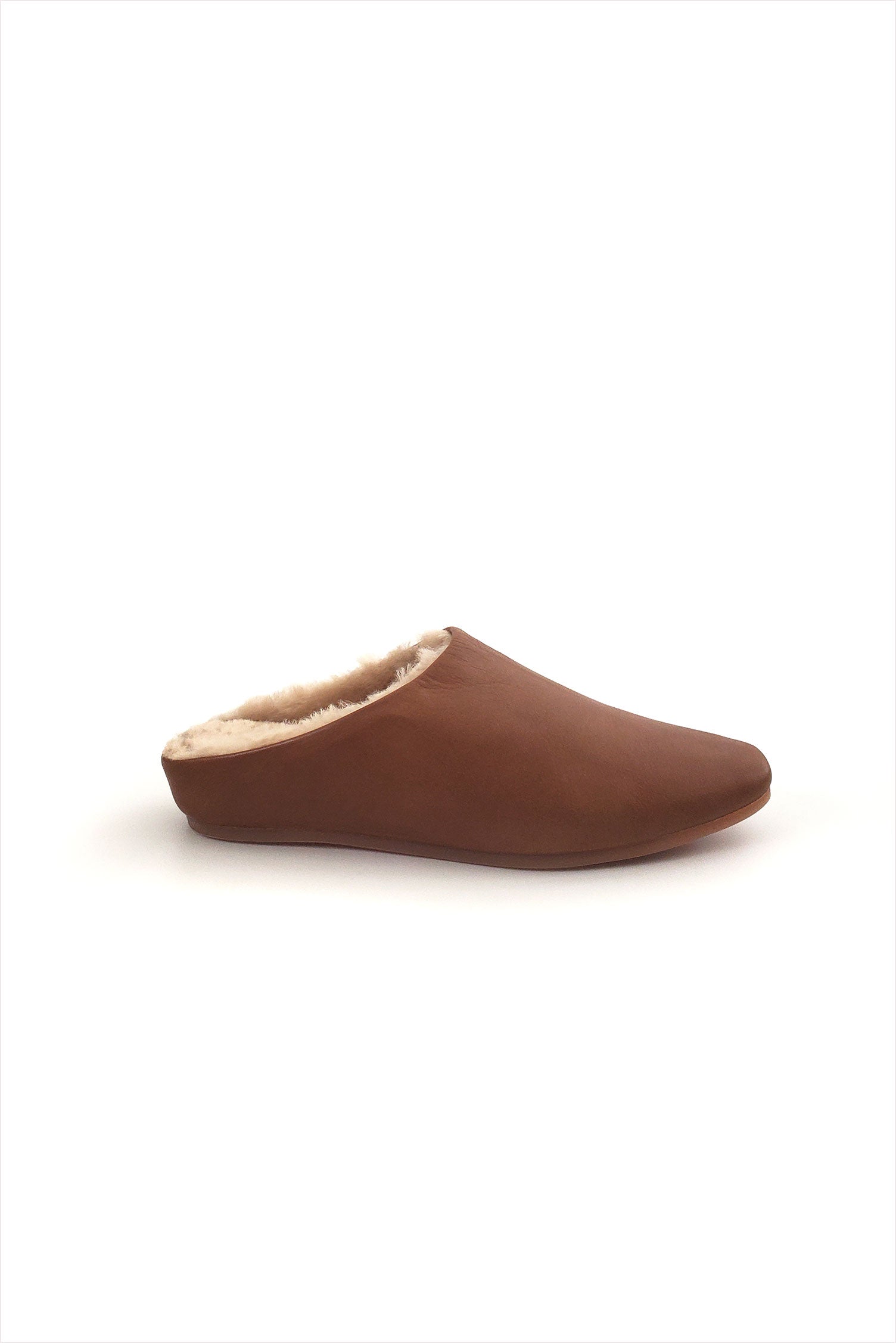 Gina shearling-lined suede slippers