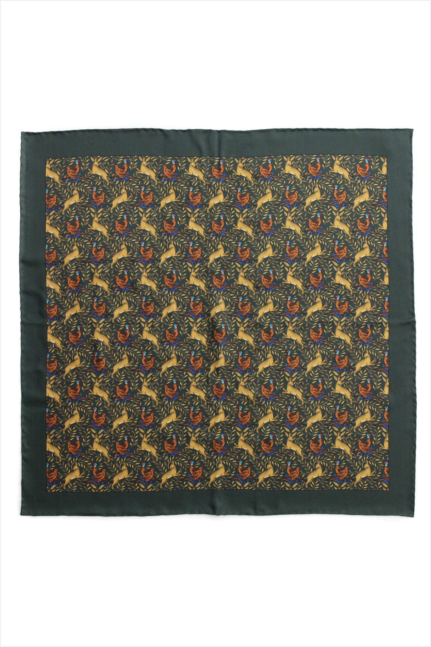 Silk Scarf Pheasant And Hare