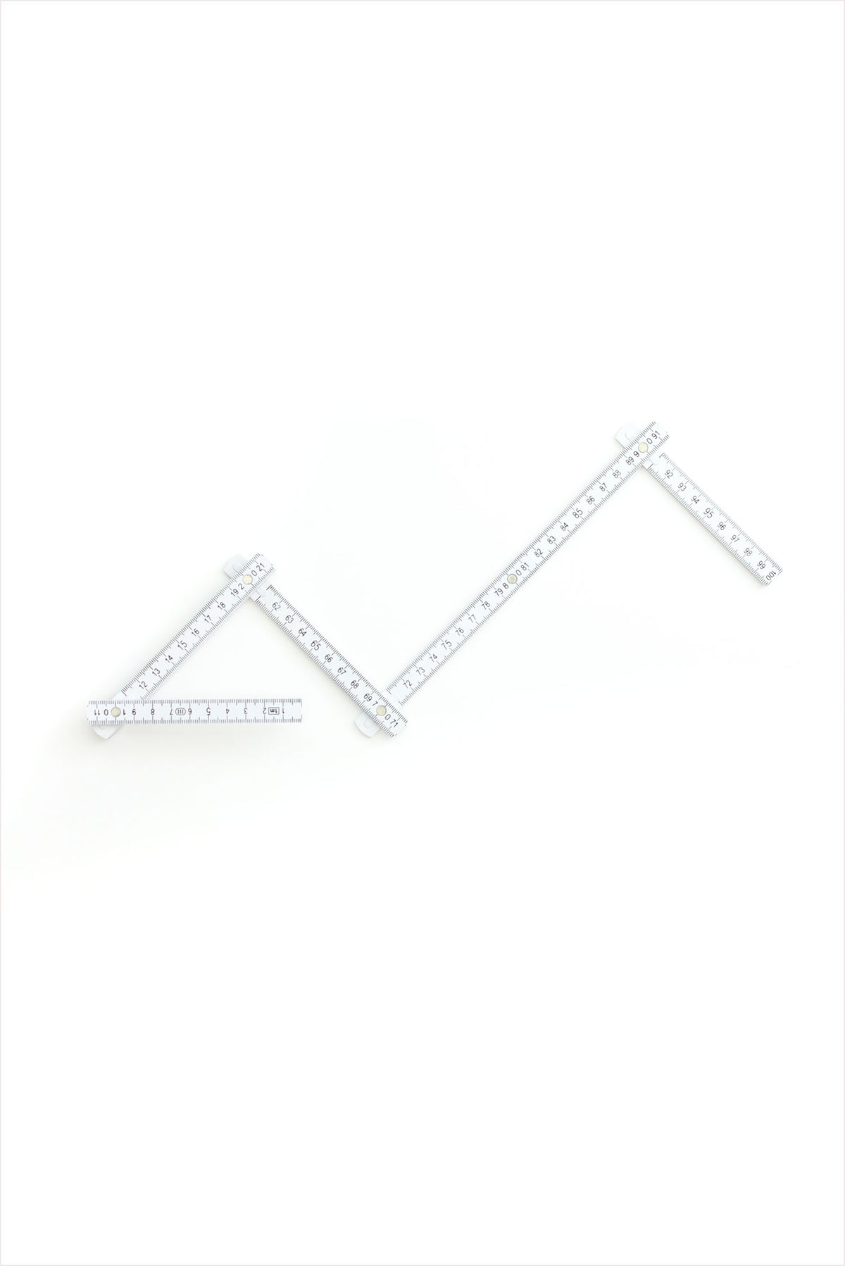 Meter Folding Ruler White