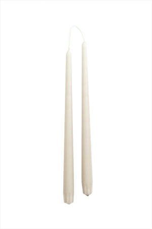 Taper Candles Pair Oatmeal