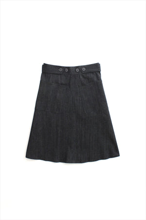 F&H Dark Denim Wrap Skirt