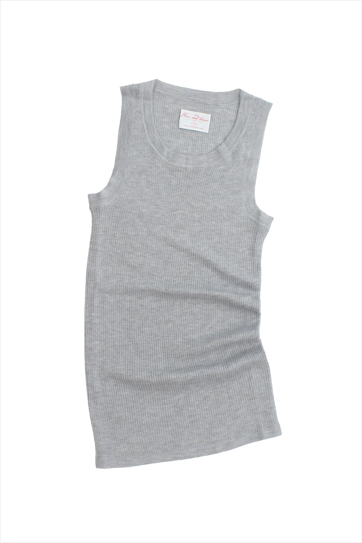 F&amp;H Women's Cashmere Rib Tank Heather Grey
