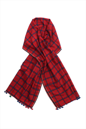 Injiri 135 Cashmere Plaid Scarf